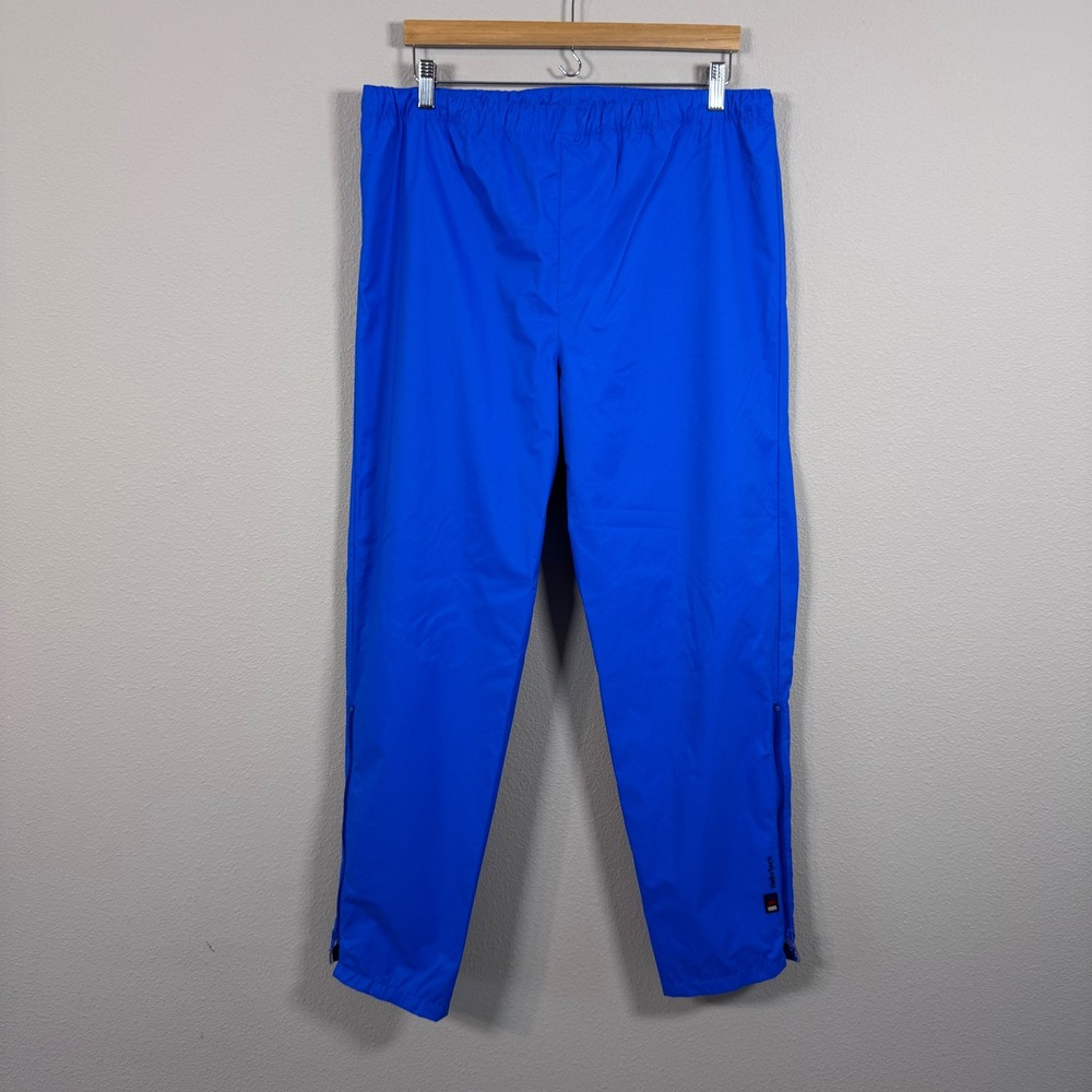 Helly Hansen Helly-Tech Rain Pants Blue Waterproof Side Zip Gorpcore Men's Large